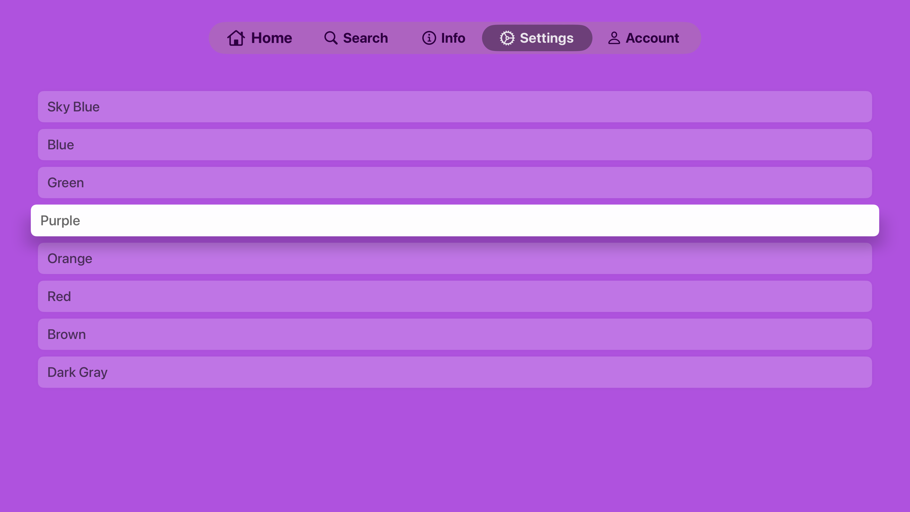Settings Red Theme